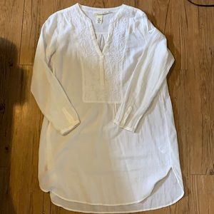 Long white beautiful shirt